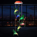 Hummingbird gift,solar sind shimes,gifts for all mom/grandma/women/aunt /daughte/friend /niece/sister/teacher/dad, mother birthday gift, gardening gifts,windchimes outside, perfect for patio, garden - Glow-Paradise