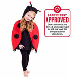 fun shack Toddler Ladybug Costume with Wings Animal Cute Toddler Halloween Costumes for Kids Large 3-4 yr - Glow-Paradise
