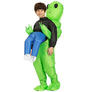 FENWOOH Alien Inflatable Costumes Fancy Costume Halloween Cosplay Fantasy Costume Adult/Kids (Alien-Kids) - Glow-Paradise