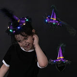 JOYIN 2 Pcs Halloween LED Headbands Light Up Witch Hat Headband, Pumpkin Sequin Hat Headbands for Halloween Costume Dress up Party Supplies, Halloween Party Favor, Cosplay, Halloween Accessories - Glow-Paradise