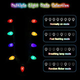 Light Up Necklace Flashing Glow in The Dark LED Light Bulbs for Kids Adults Ugly Christmas Xmas Birthday Wedding Halloween Rave Carnival Party Supplies Favors Accessories Best Gift - Glow-Paradise