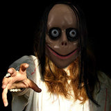Molezu Horror Devil Mask with Long Hair,Scary Challenge Games Evil Costume Halloween Creepy Cosplay Party Decoration Props… (E) - Glow-Paradise