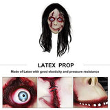 Molezu Horror Devil Mask with Long Hair,Scary Challenge Games Evil Costume Halloween Creepy Cosplay Party Decoration Props (C)… - Glow-Paradise