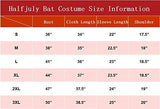 Halfjuly Halloween Costume For Women Bat Cozy Black Animal Adult Cosplay Vampire Zipper Dress XL - Glow-Paradise