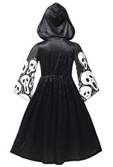 yolsun Skeleton Ghost Witch Costume for Girls, Glow in The Dark, Halloween Fearsome Costume(10-12 Years) - Glow-Paradise