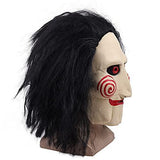 The Puppet Mask, Halloween Party Role Play Costume Latex Horror Scary Billy Cosplay Mask with Hair Dress Up Mask for Masquerade Props - Glow-Paradise
