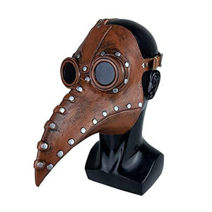 Stegosaurus Plague Doctor Bird Mask Long Nose Beak Cosplay Steampunk Halloween Costume Props Latex Material - Glow-Paradise