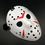 Wen XinRong Jason Mask Halloween Costume Horror Mask Cosplay Costume Mask Party Masquerade Props Mask (White) - Glow-Paradise