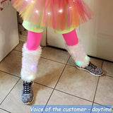 Luwint LED Flashing Arm Leg Warmers - Light Up Clothing Accessories Toy for Halloween Christmas Rave Unicorn Costume, 1 pair - Glow-Paradise