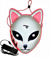 BAYDELKU Double Color Halloween Led Purge Mask Twinkling with Music Speed Mask (Pink- Blue) - Glow-Paradise