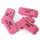 Pink Pencil Erasers, Large, Pack of 12 - Glow-Paradise