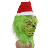 Christmas Mask Deluxe Latex Comedy Movie Halloween Party Props Green (mask) - Glow-Paradise