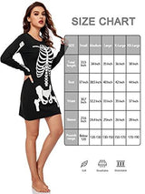 URATOT Halloween Costume for Women Glow in the Dark Skeleton Dress Long Sleeve Costume, Medium - Glow-Paradise