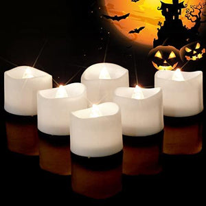 Homemory Bright White LED Tea Light Candles, Pack of 24 Flickering LED Tea Lights, Battery Operated Tea Candles for Wedding Table Centerpieces, Mood Lighting and Home Decor - Glow-Paradise
