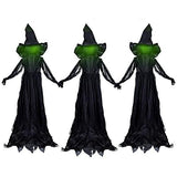 JOYIN 3 Pack 48" Halloween Light Up Witch Yard Stake, Witch Yard Sign with Creepy Sound (Sound Activation) for Halloween Outdoor, Lawn, Yard, Patio Decoration, Haunted House Decorations - Glow-Paradise