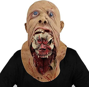 Waylike Scary Mask Latex Scary Halloween Costumes Rubber Halloween Mask and Zombie Mask (Skin red) - Glow-Paradise