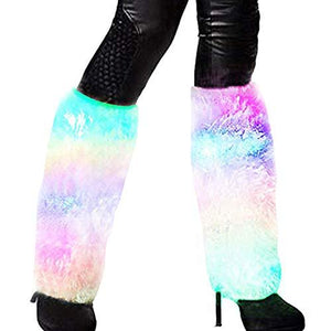 Luwint LED Flashing Arm Leg Warmers - Light Up Clothing Accessories Toy for Halloween Christmas Rave Unicorn Costume, 1 pair - Glow-Paradise