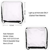 LED Light up Backpack Glowing Bag For Rave Music Festival Party Christmas Halloween, Unisex Flashing Drawtstring Bag,Multicolor,Mobile APP Control - Glow-Paradise