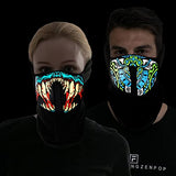 2 Pack Halloween Light-Up Mask, Scary LED Mask for Halloween Costume Dress-up Accessories, Halloween Parties, Festival Cosplay, Photo Shoot, School Events,Horror Theme Parties - Glow-Paradise