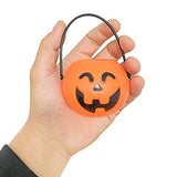 HANSGO Mini Halloween Portable Pumpkin Bucket, 12PCS 2.5 inches Small Halloween Pumpkin Candy Buckets Children Trick or Treat Bags - Glow-Paradise