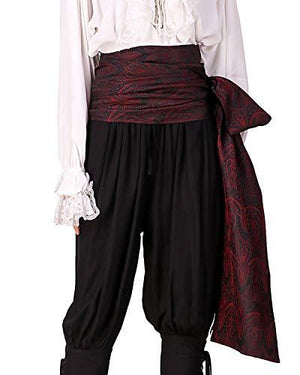 ThePirateDressing Pirate Medieval Renaissance Halloween Cosplay Costume Brocade Large Sash (Brocade# 49, Lined) - Glow-Paradise