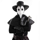 Stegosaurus Plague Doctor Bird Mask Long Nose Beak Cosplay Steampunk Halloween Costume Props Latex Material D-White - Glow-Paradise