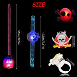 DIYASY 63 Pack Halloween Party Favors for Kids, Light Up Necklace Lighted Rings LED Flash Bracelets Brooches Bulk Glow Toys Party Supplies Decorations - Glow-Paradise