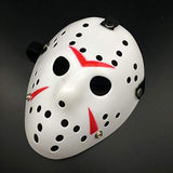 Wen XinRong Jason Mask Halloween Costume Horror Mask Cosplay Costume Mask Party Masquerade Props Mask (White) - Glow-Paradise