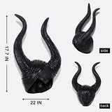 Feather Cape Shawl with Maleficent Horns Headband Set Halloween Costumes Couples Adults - Glow-Paradise