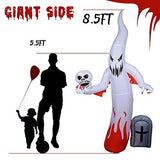 MRTREUP 8.5 Ft Halloween Inflatables Scary Ghost Blow Up Yard Decoration, Halloween Large Inflatable Red Fire Ghost Outdoor Decoration with Build in LEDs Lights Built-in Yard, Garden Lawn Decoration - Glow-Paradise