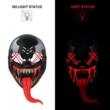 Halloween Scary LED Mask Light Up Mask for Women Men Festival Monster Cosplay Halloween Red Green Blue Neon Costume - Glow-Paradise