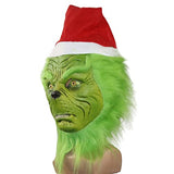 Christmas Mask Deluxe Latex Comedy Movie Halloween Party Props Green (mask) - Glow-Paradise