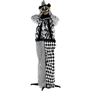 Haunted Hill Farm HHCLOWN-2FLSA Life-Size Animatronic Clown, Indoor/Outdoor Halloween Decoration, Multi,HHCLOWN-16FS - Glow-Paradise