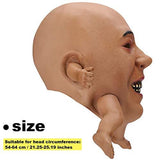 Hautton Halloween Mask, Men's Horrific Scary Face with Legs Latex Masks for Halloween Costume Party Cosplay Props -Legs - Glow-Paradise