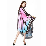 Halloween/Party Prop Soft Fabric Butterfly Wings Shawl Fairy Ladies Nymph Pixie Costume Accessory (168x135CM, Pink) - Glow-Paradise