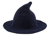 Edoneery Halloween Witch Hat for Women Wide Brim Foldable Pointed Cap for Halloween Party Costume Accessory - Glow-Paradise