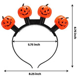 JOYIN Halloween 3 Pcs LED Pumpkin Headband with 6 Different Flashing Light Modes, Light Up Pumpkin Shaped Headband for Halloween Party Favor and Supplies, Halloween Accessory Supplies - Glow-Paradise