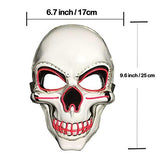 Halloween Scary Mask LED Light Up Mask for Halloween Festival Party with 3 Flash Modes Dual color(Blue Pink) - Glow-Paradise