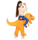 Inflatable Children Dinosaur Costume for Kids Funny Blow up Halloween Boys Girls T-rex Dino Costumes for School Halloween - Glow-Paradise