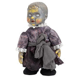 HOHO Halloween Decorations Scary Creepy Doll Baby Ghost Voice-Activated Induction with Horrible Sound Walking Doll Flashing Red Led 12 inch - Glow-Paradise