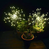 Anordsem Solar Garden Lights Solar Firework Lights Solar Powered String Light with 2 Lighting Modes Twinkling and Steady-ON for Garden, Patio, Yard, Flowerbed, Parties (Warm White) - Glow-Paradise