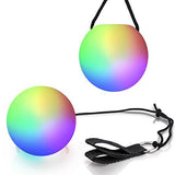 LED Poi Ball Swirling Light Rave Toy (Set of 2) Color Changing Poi Balls - Glow-Paradise