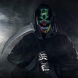 ILEBYGO LED Halloween Mask Light Up Scary Mask Purge Mask with EL Wire 3 Flashing-Modes for Halloween Festival, Party, Cos Play (5 Colors) - Glow-Paradise