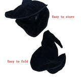 Wicked Witch Hat for Women Black Halloween Party Masquerade Cosplay Costume Accessory Adult - Glow-Paradise