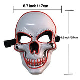 Light Up Halloween Masks LED Light Up Mask for Halloween Festival Party with 3 Flash Modes Oranges - Glow-Paradise