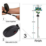Solar Garden Lights Outdoor Decor - Solar Metal Flower Stake Lights Decorative Garden Stakes Garden Spinner Waterproof for Yard, Patio,Landscape,Garden Gift - Glow-Paradise
