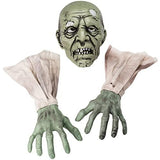 Prextex Halloween Zombie Face & Arms Lawn Stakes Groundbreaker Decoration - The Best Outdoor Graveyard Decoration for Halloween - Glow-Paradise