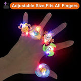 Halloween Spin LED Rings 12 Pack Fidget Light Up Rotating Rings Halloween Party Favors for Kids Skull Eyeball Ghost Spider Web Pumpkin Glow in The Dark Halloween Party Games Supplies Toys Gifts - Glow-Paradise