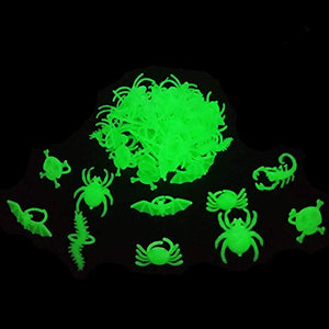 56pcs Spider Rings Glow in The Dark Plastic Bugs Insects Ring Toys for Kids Toddlers Halloween Party Favors Trick or Treat Rings Goody Bag Filler - Glow-Paradise