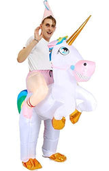 FENWOOH Alien Inflatable Costumes Fancy Costume Halloween Cosplay Fantasy Costume Adult/Kids (Unicorn-Adult) - Glow-Paradise